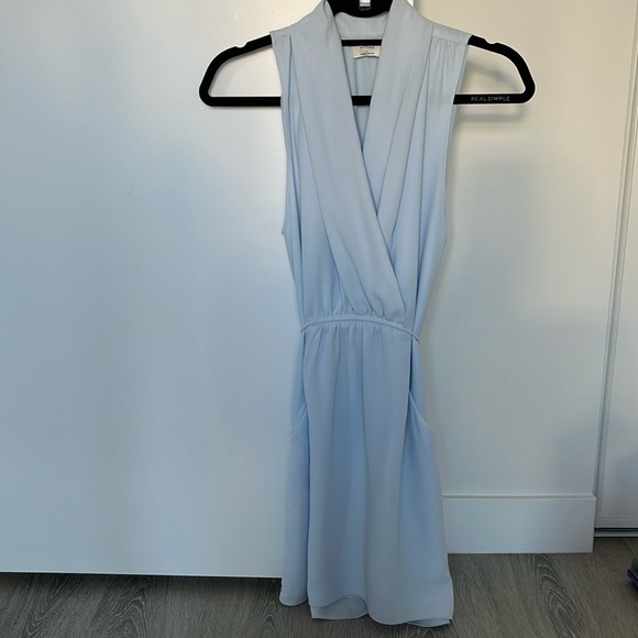 Ice Blue Waist Tie Wilfred Dress - Picture 1 of 3